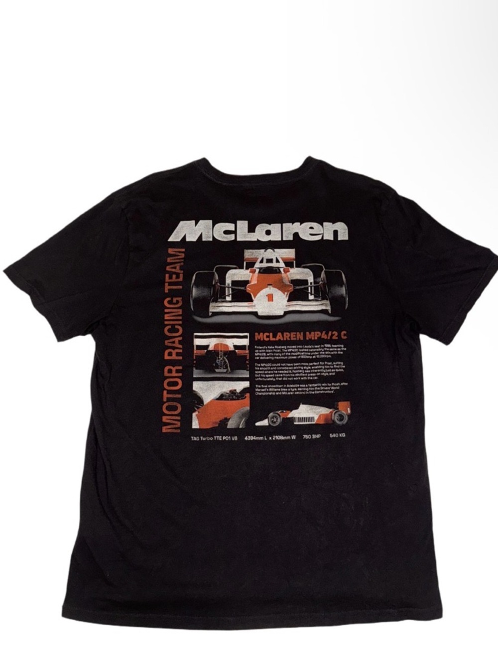 Hollister McLaren Formula 1 Graphic T-Shirt Men’s XL Black Racing Tee